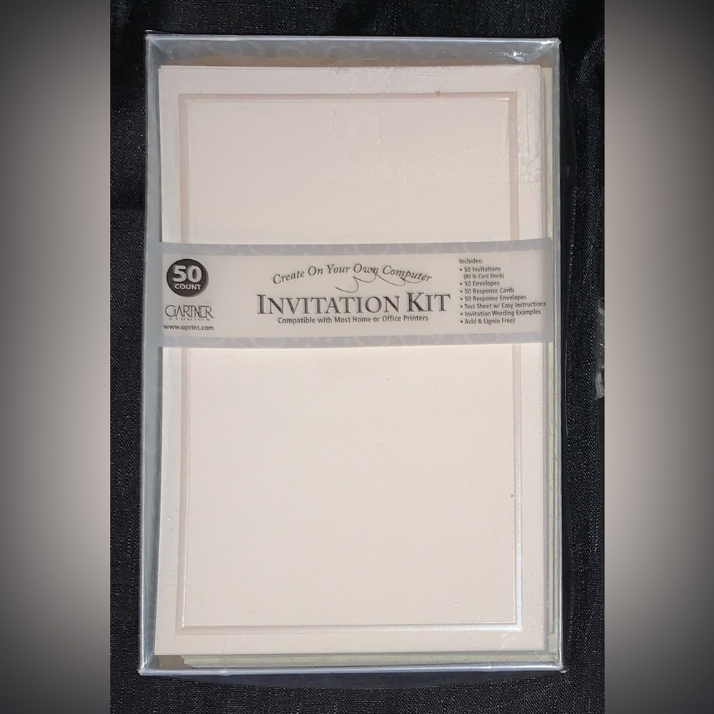 Gartner Studios Invitation Kit 50 Invites & 50 Response Cards Each w/envelopes